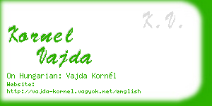 kornel vajda business card